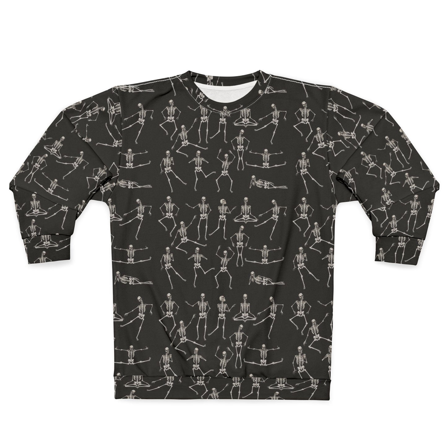 White & Black Dancing Skeletons Sweatshirt