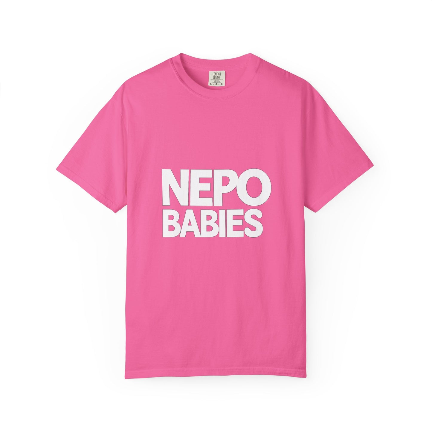 Nepo Babies graphic t shirt flat lay minimalist typography unisex shirt