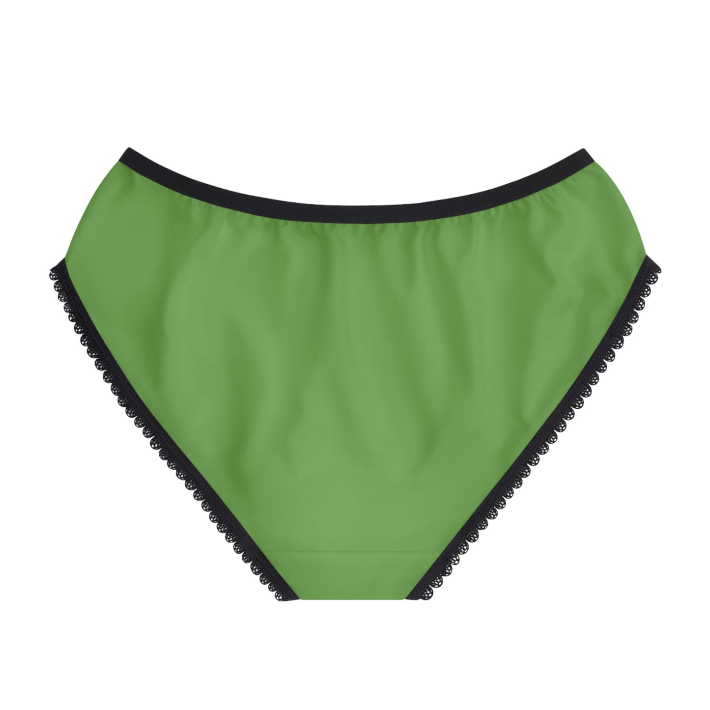Wednesday panty green briefs black trim, back view