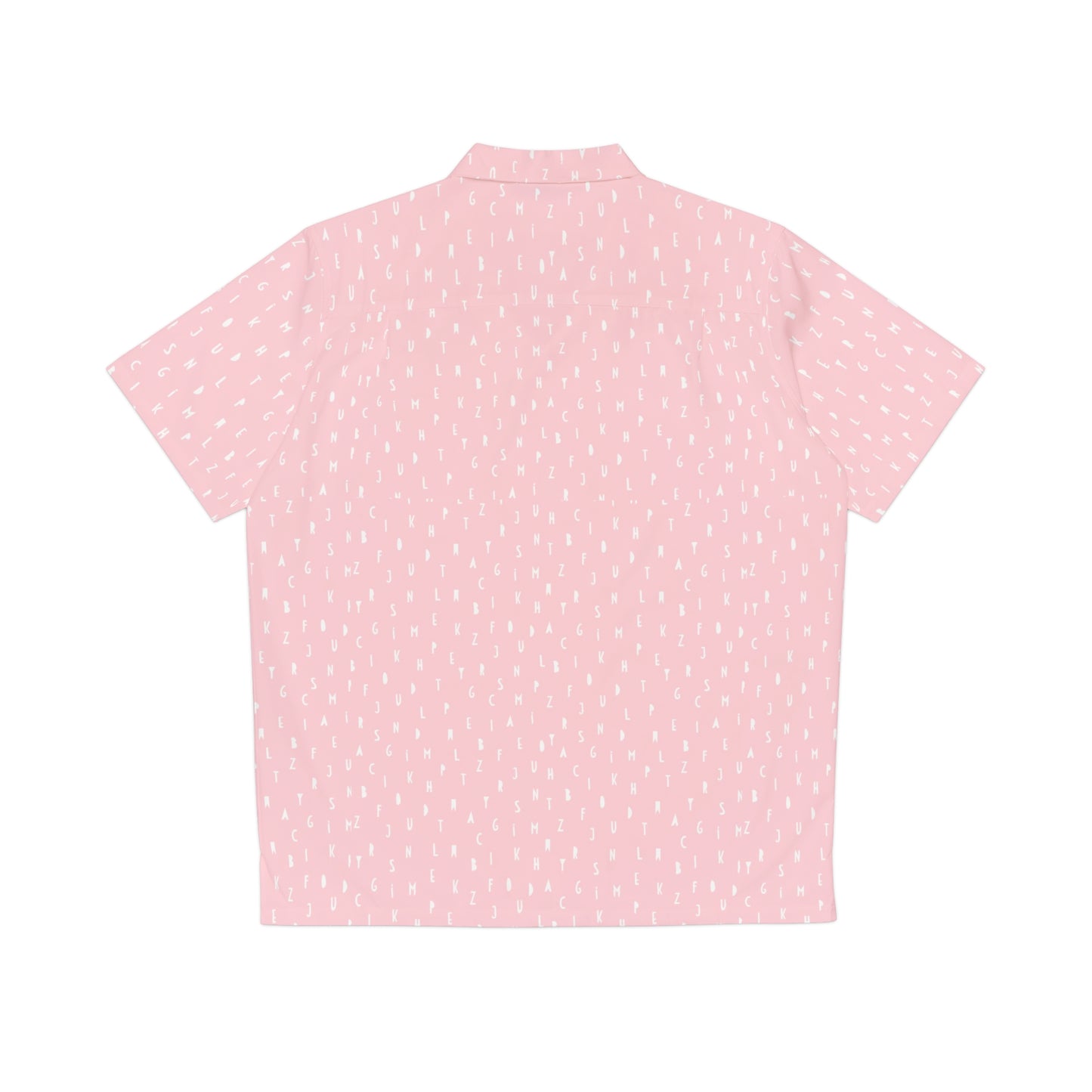 mens letter print shirt pink button up casual outfit