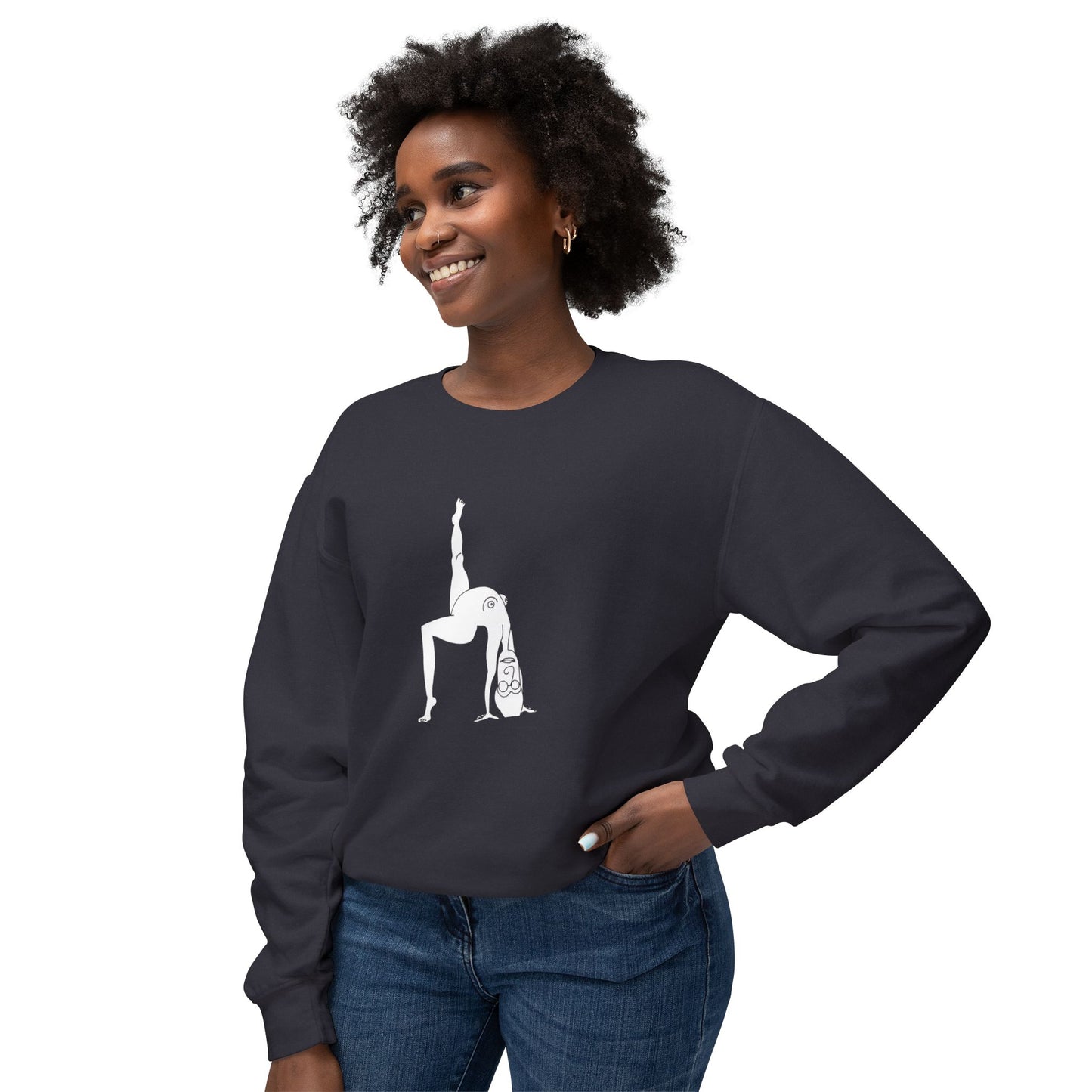 Elastika Girl - Unisex Lightweight Crewneck Sweatshirt