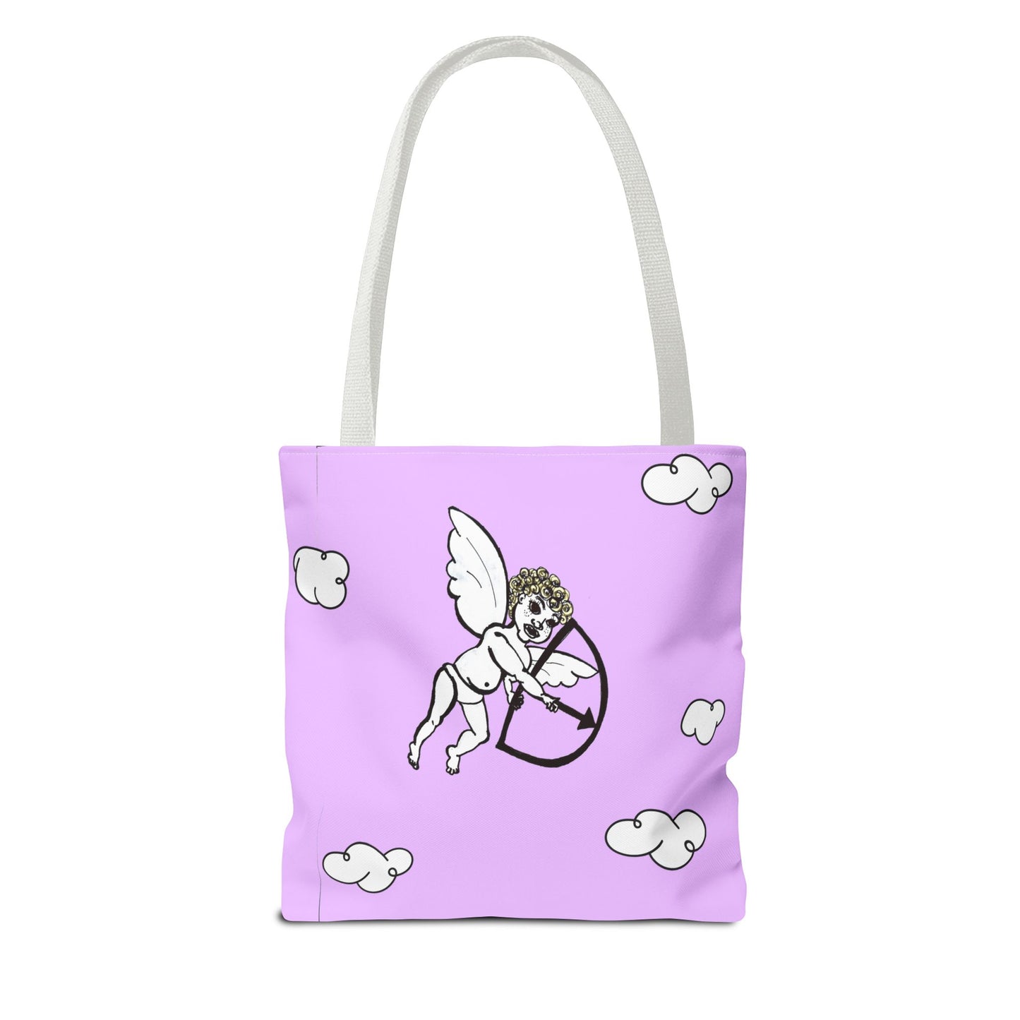 Hand-Drawn Cupid Tote Bag – Romantic & Stylish Carry-All