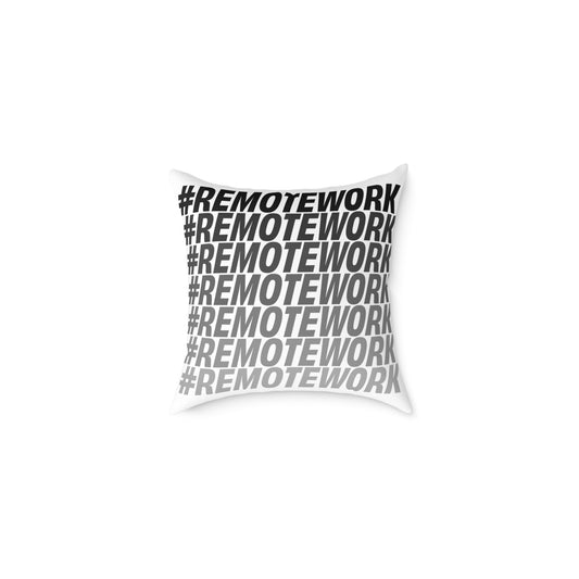 Remote Work Throw Pillow – Modern Home Office Cushion (16x16)