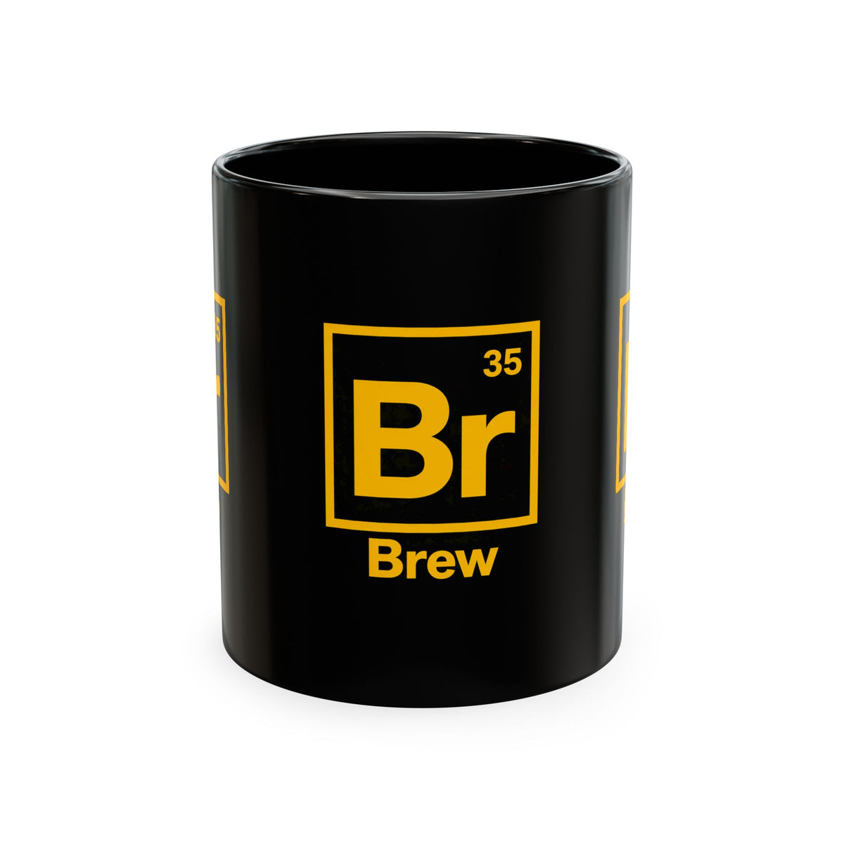 Brew Chemistry Coffee Mug – Black Ceramic, 11 oz