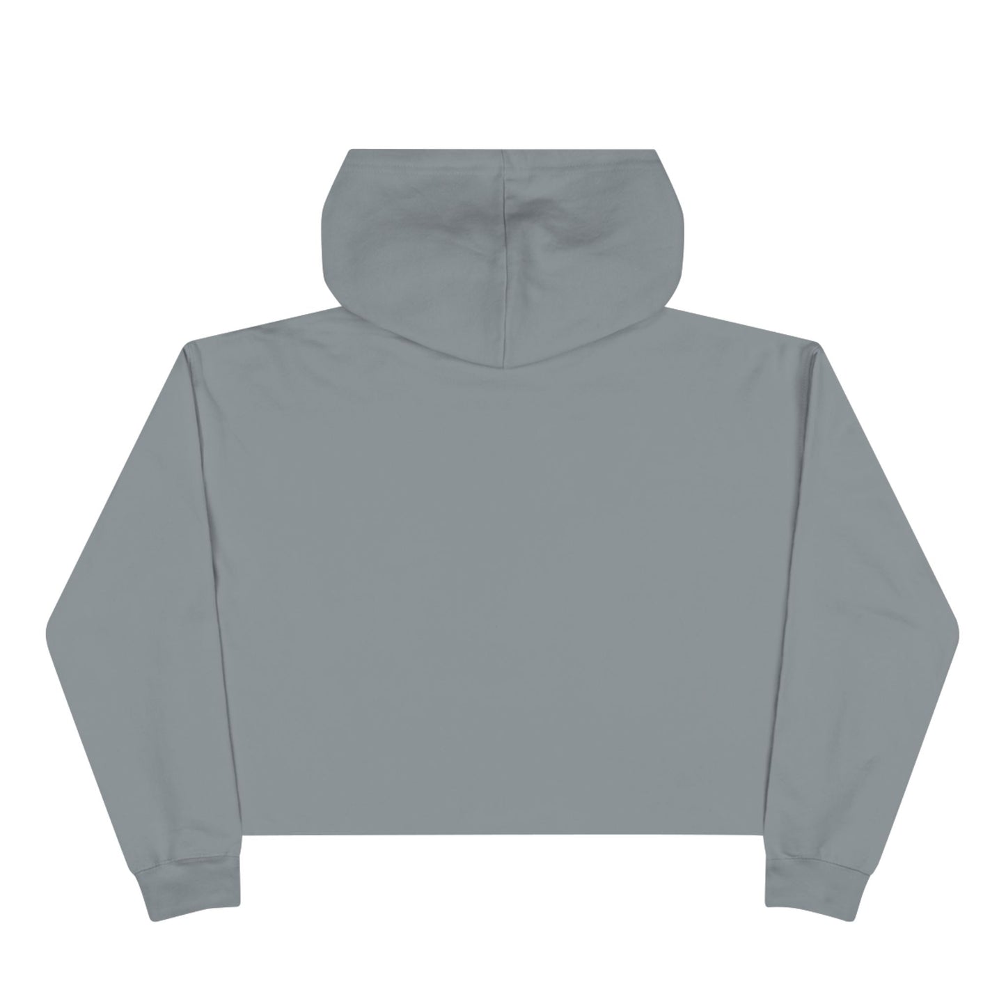 Waitress Crop Unisex Hoodie in gray shown from the back