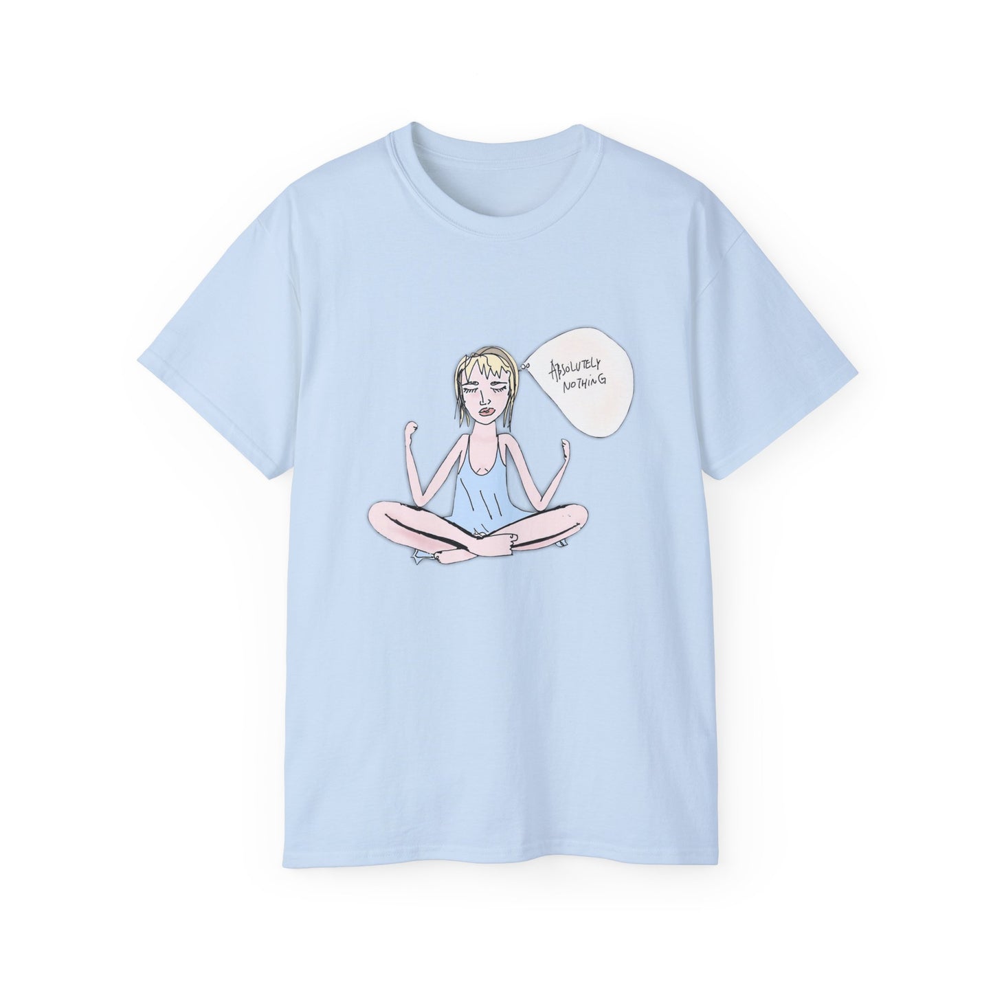Light blue Log Out graphic T-shirt product image