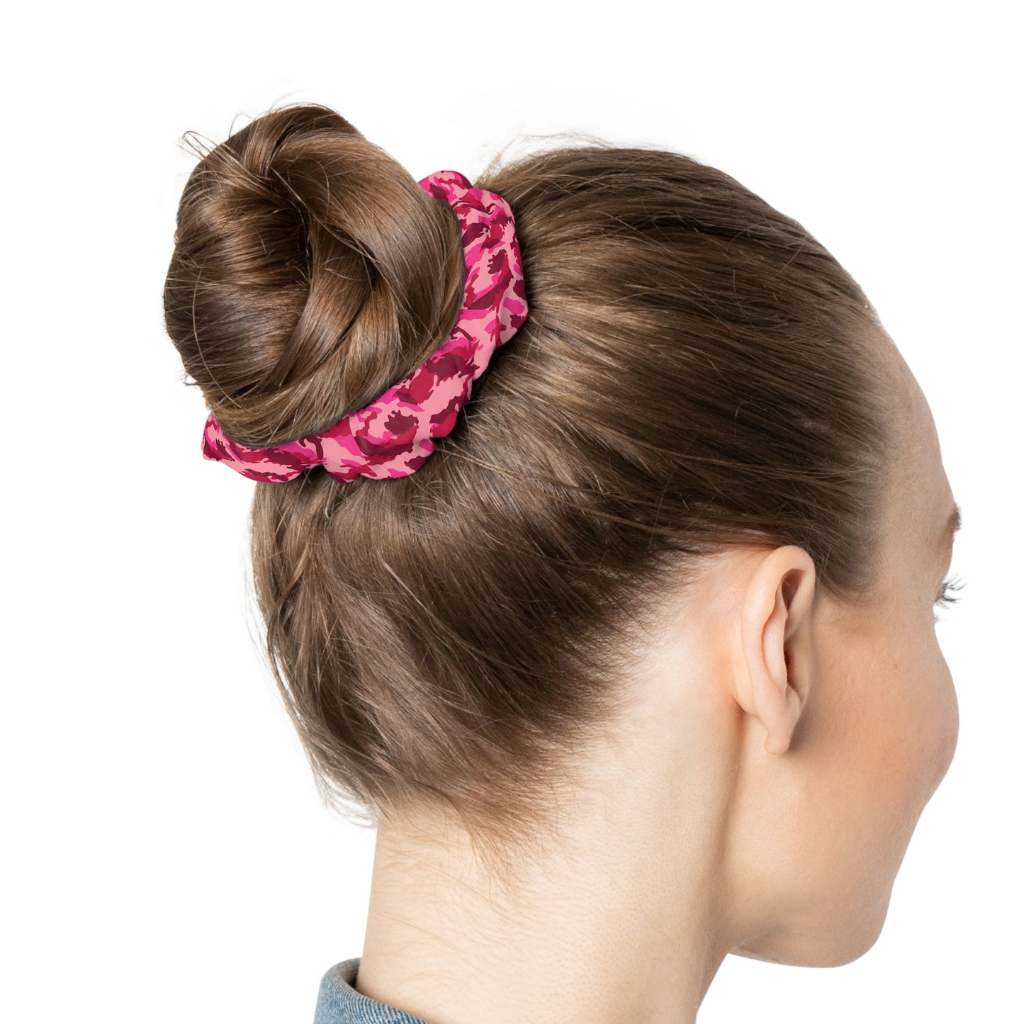 Pink Camouflage Scrunchie