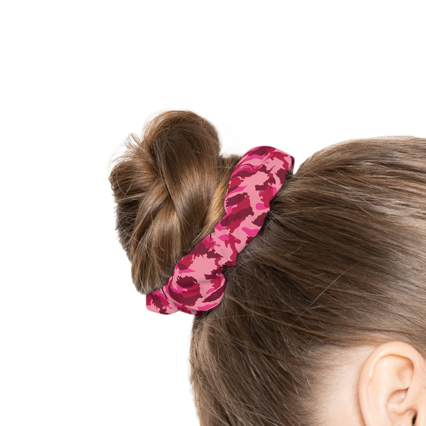 Pink Camouflage Scrunchie