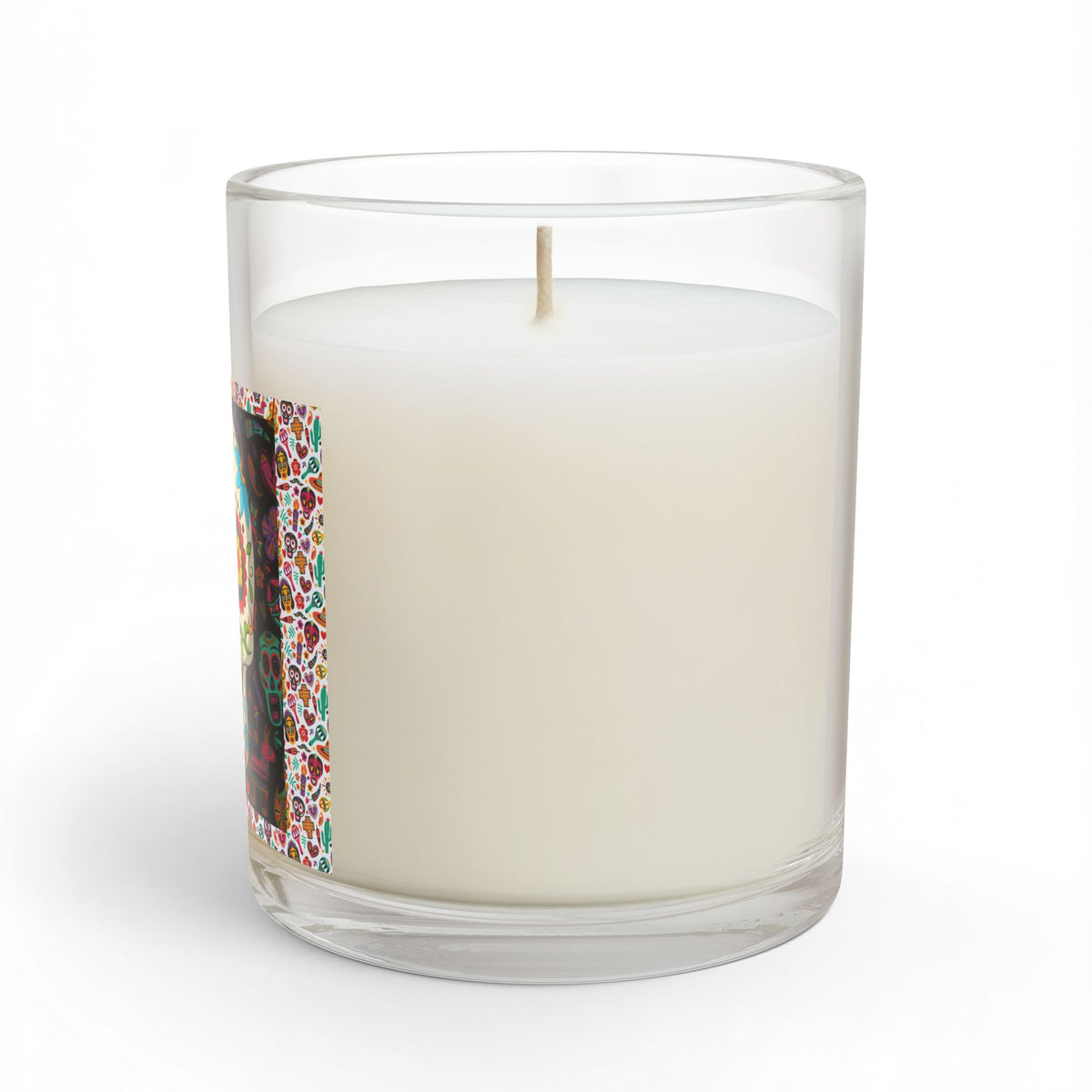 Day of the Dead Skull Candle – Sage Lavender Scented Glass Jar