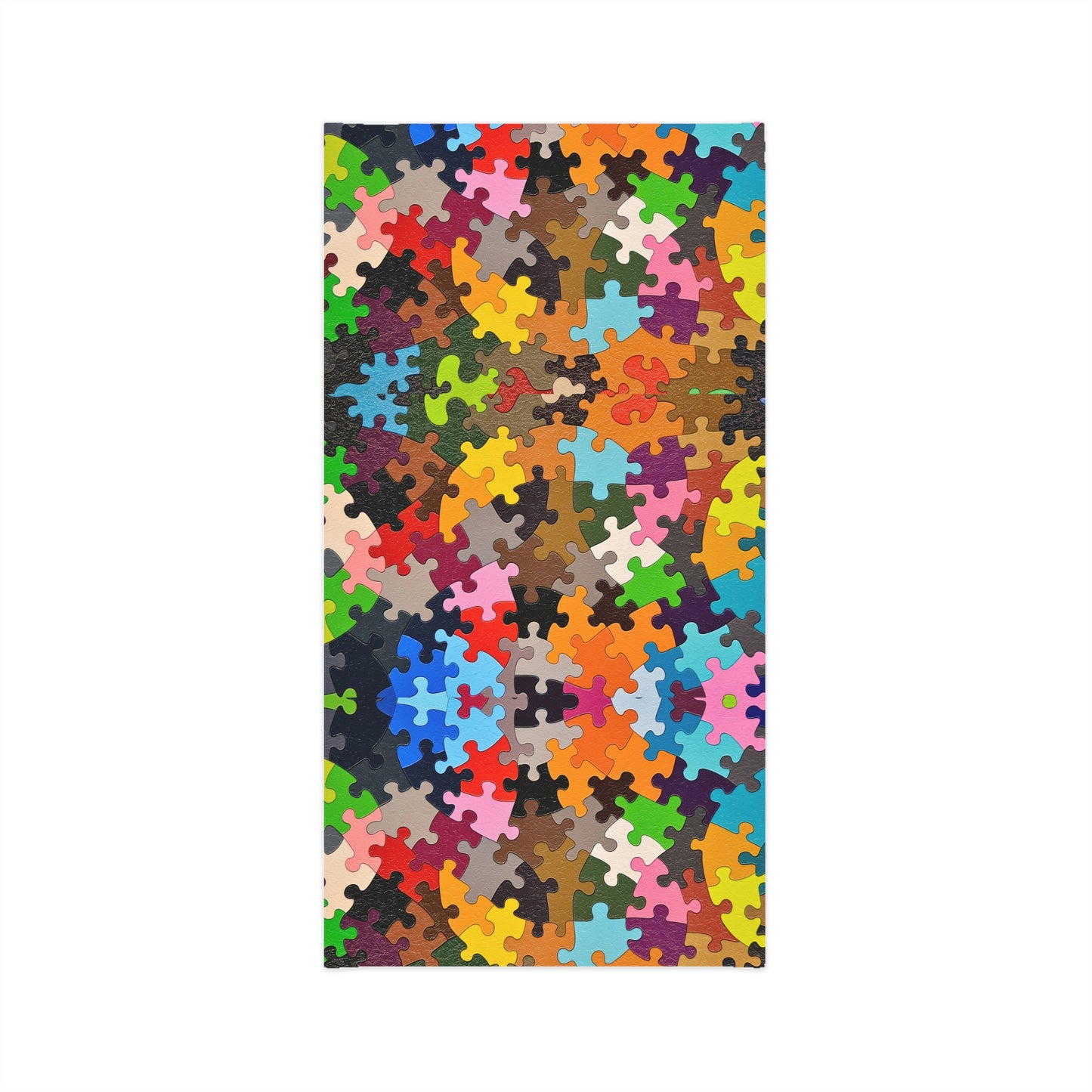 Tube Scarf - Multicolored Puzzle Design