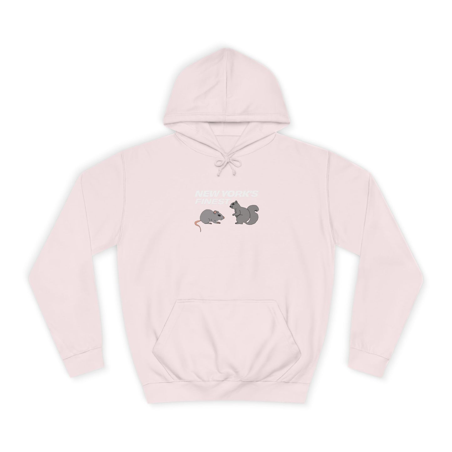 light pink nyc hoodie back view plain hoodie streetwear rear