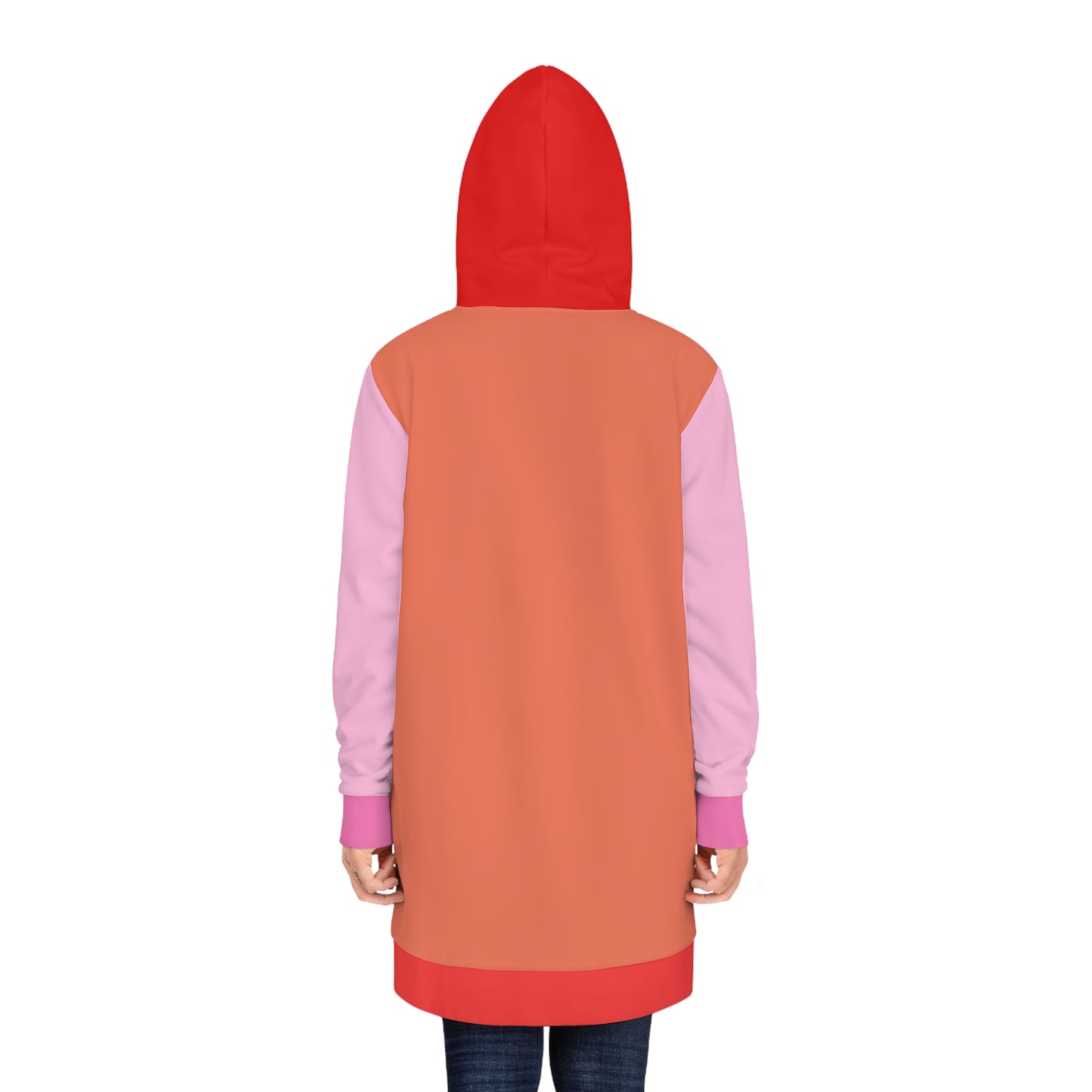 Pink & Orange Women's Hoodie Dress