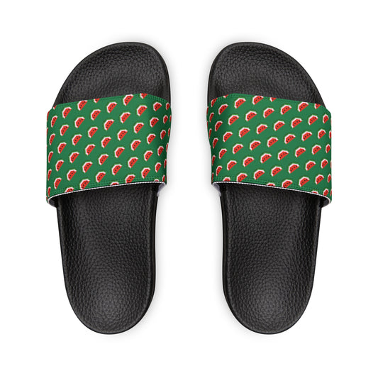8-bit Strawberry Men's Slide Sandals
