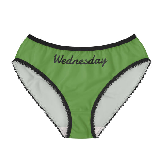 green wednesday underwear women black trim briefs front view