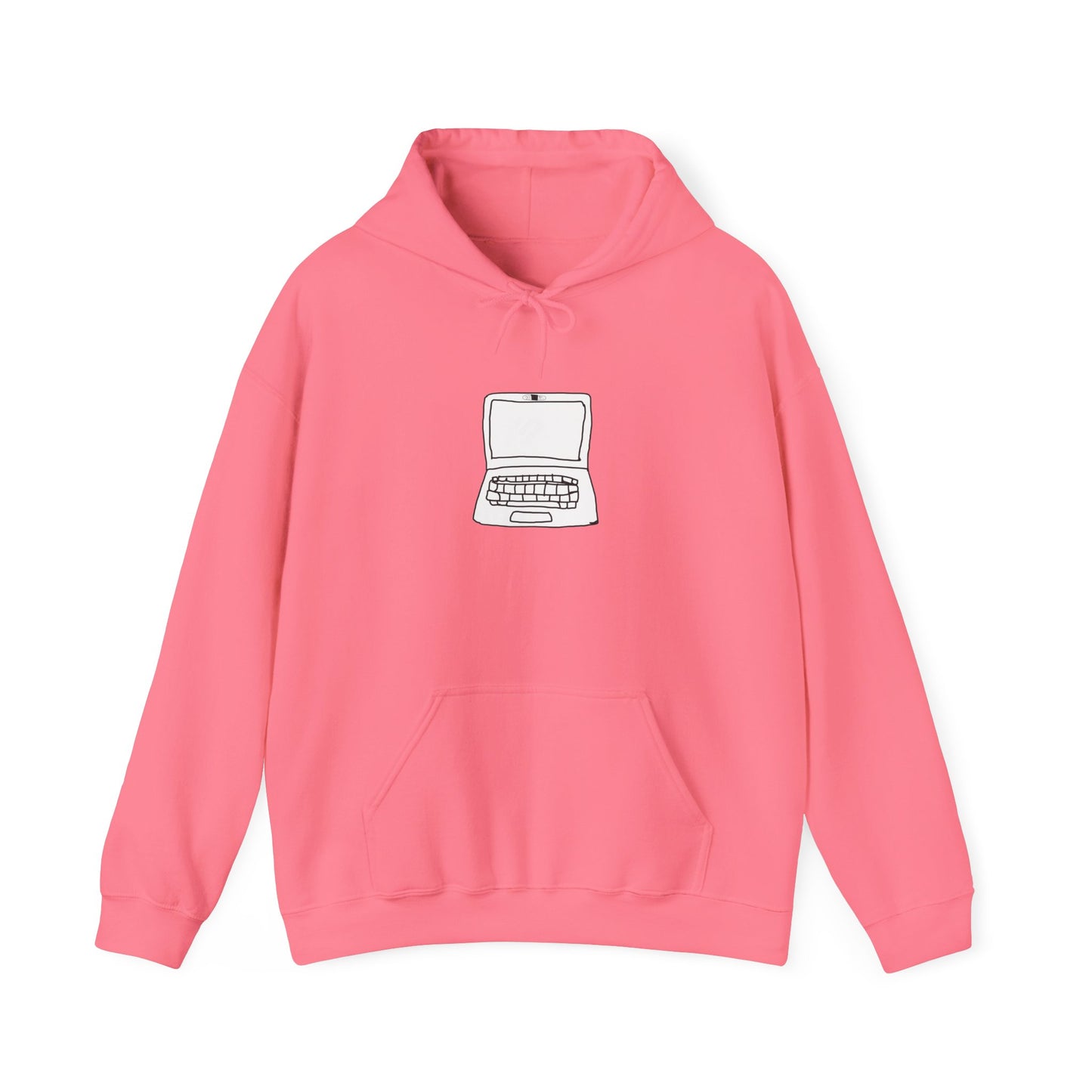 Pink Unisex Laptop No Cam Hoodie front view