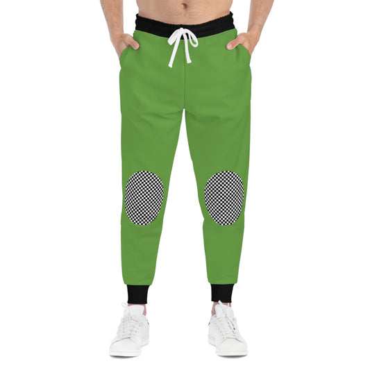 Checkered Knees Green Joggers