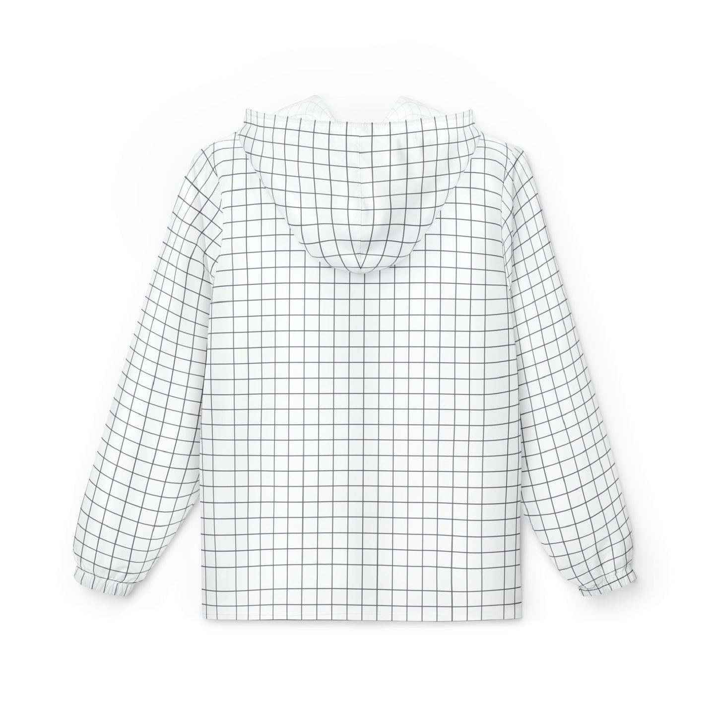 Back view of Grid Windbreaker Jacket showing full grid pattern.