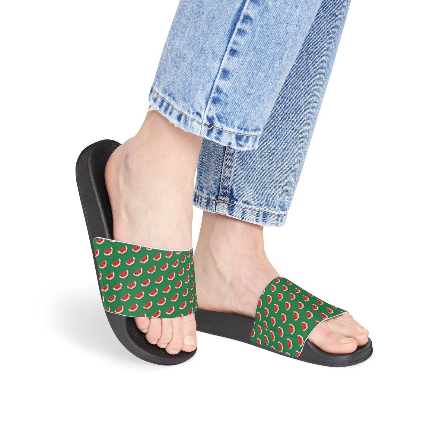 8-bit Strawberry Women's Slide Sandals