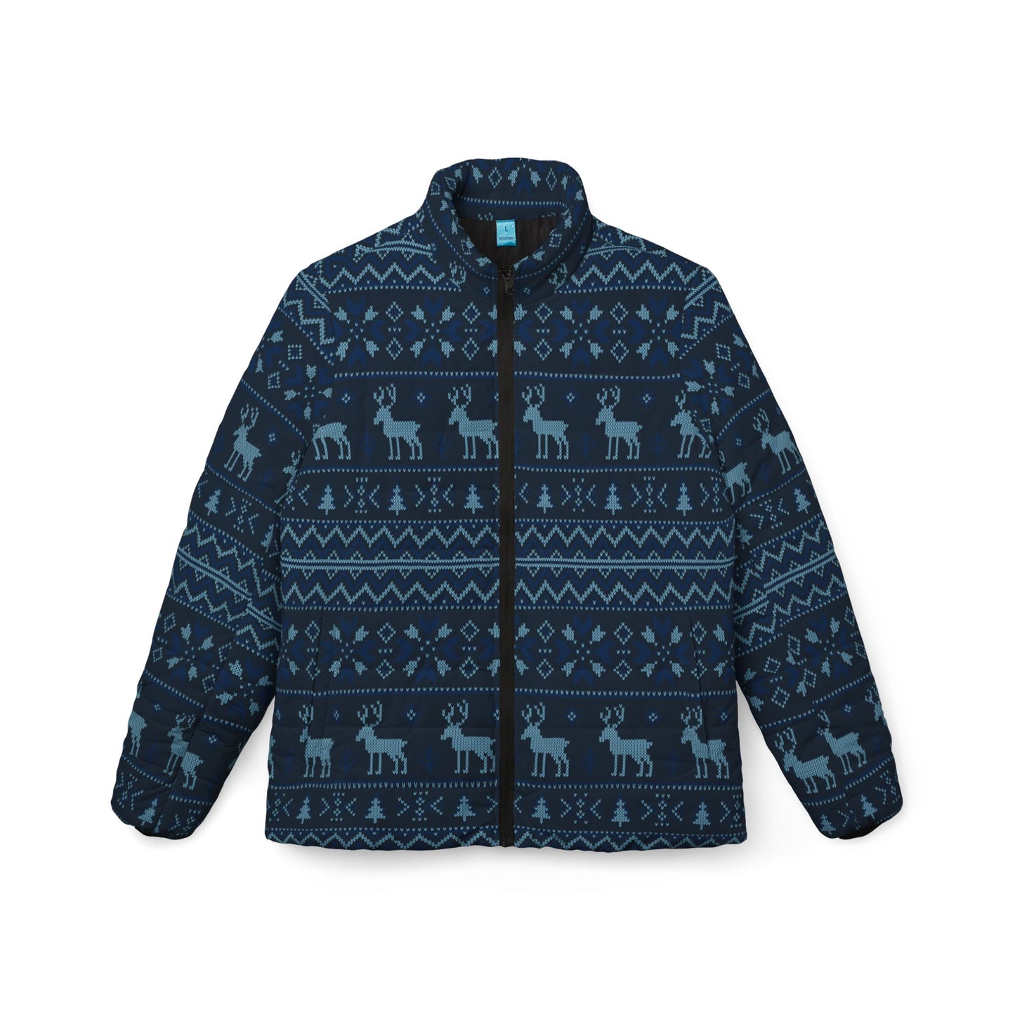 Nordic Pattern Puffer Jacket