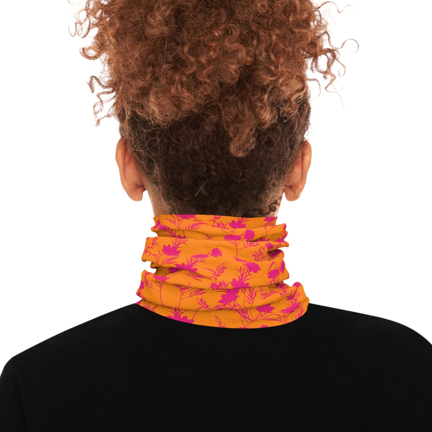 Tube Scarf - Pink and Orange Floral Pattern