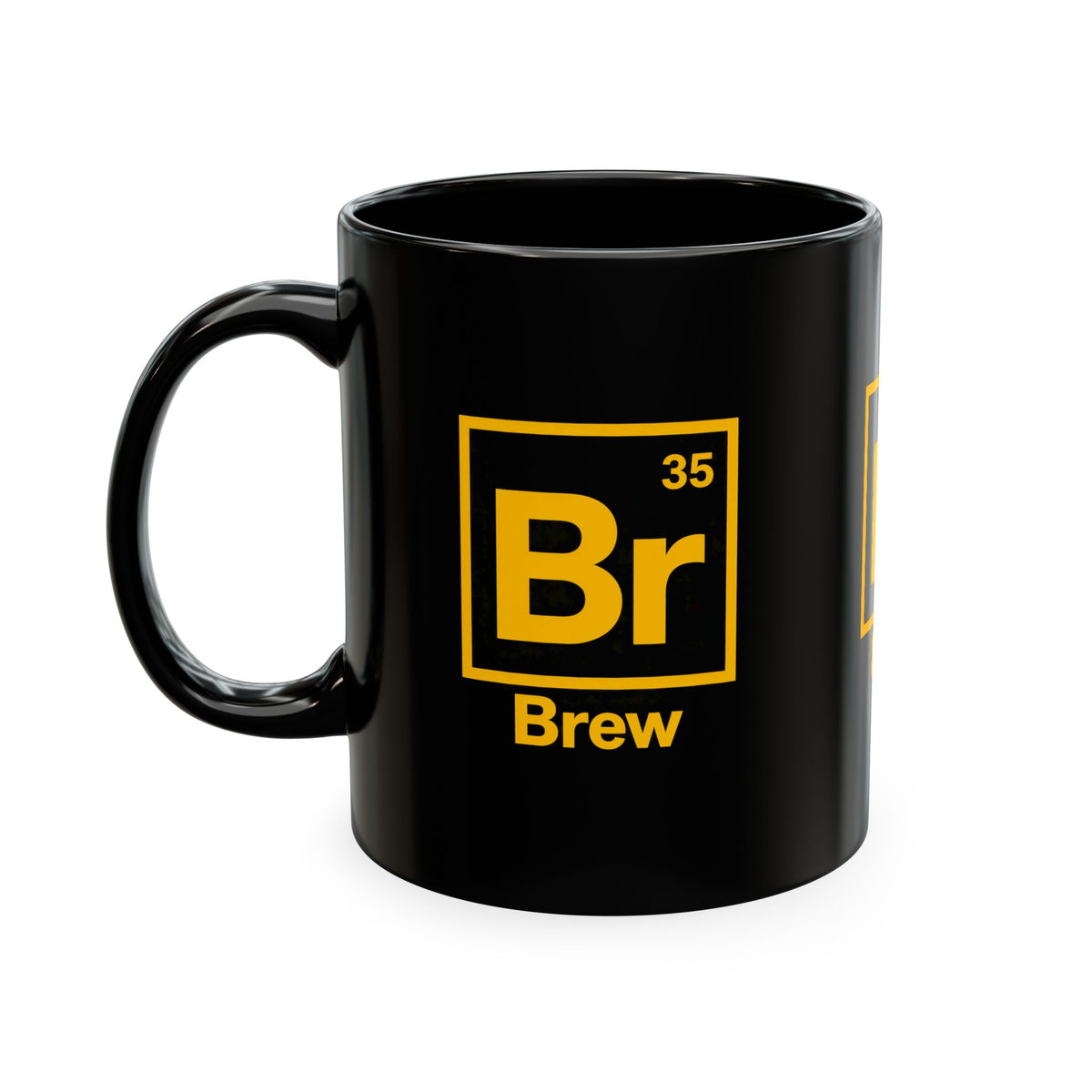 Brew Chemistry Coffee Mug – Black Ceramic, 11 oz