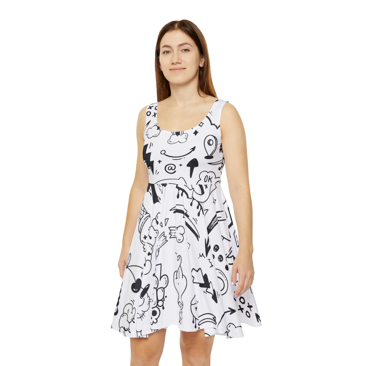 Scribble Skater Dress