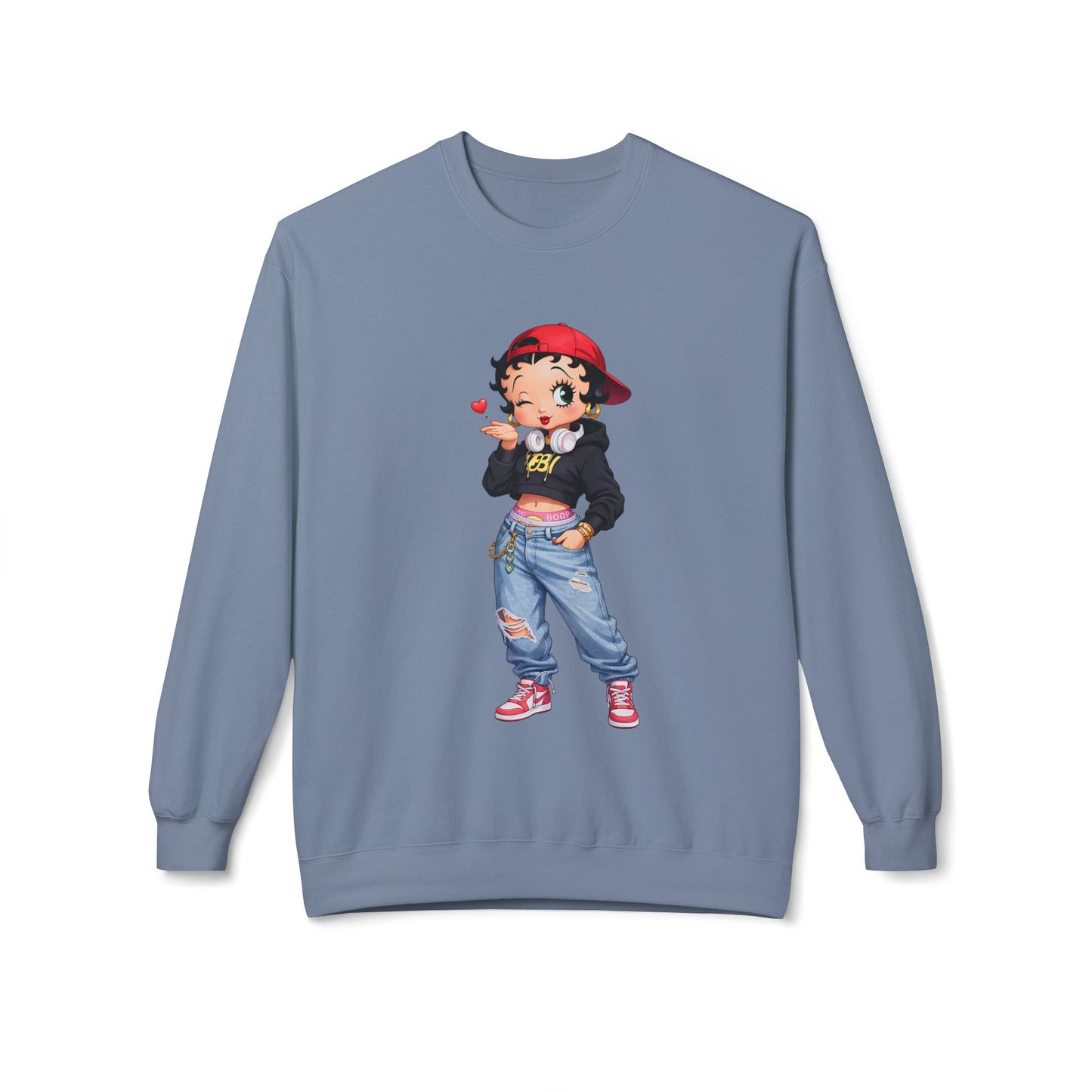 grey betty boop crewneck sweatshirt color variant