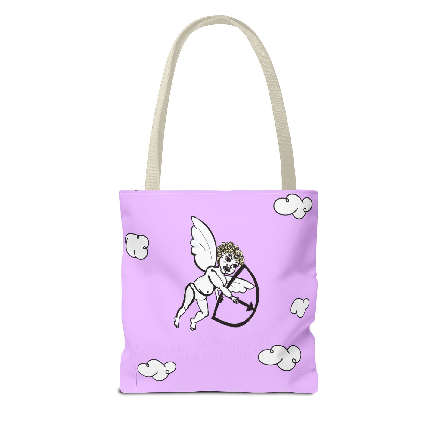 Hand-Drawn Cupid Tote Bag – Romantic & Stylish Carry-All