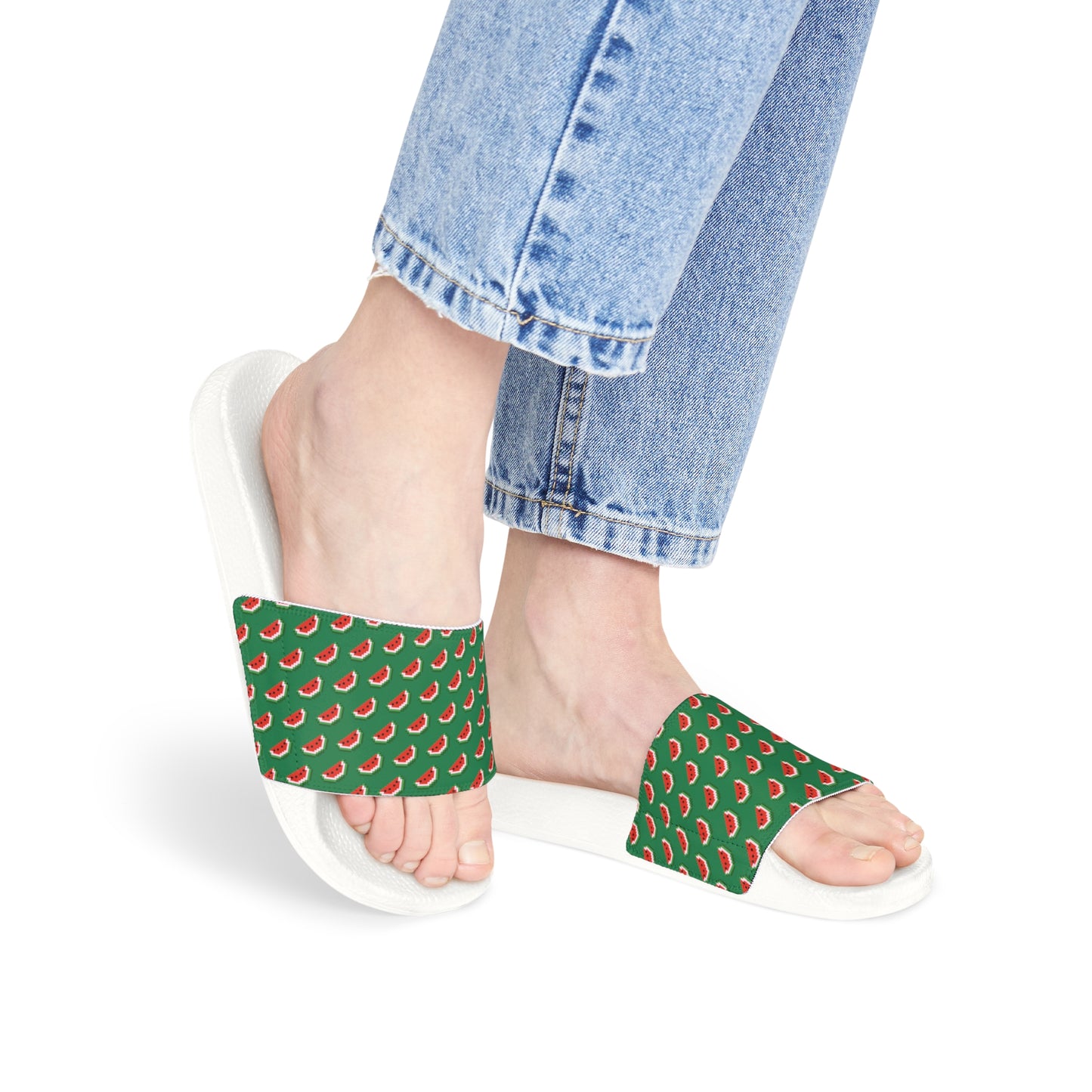 8-bit Strawberry Women's Slide Sandals