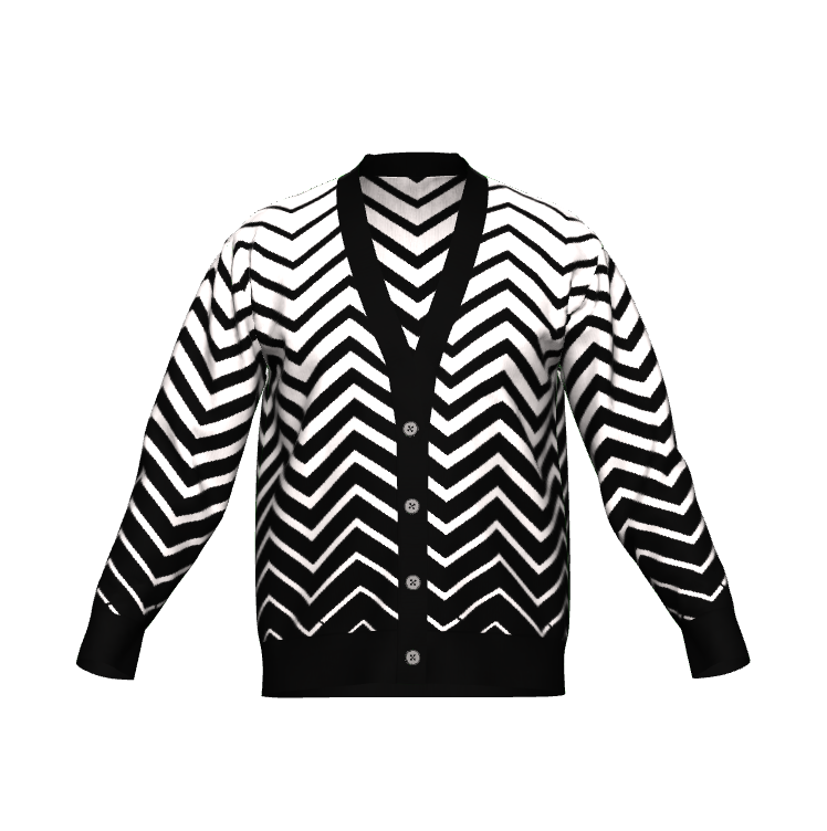 Black & White Arrow Pattern Cardigan