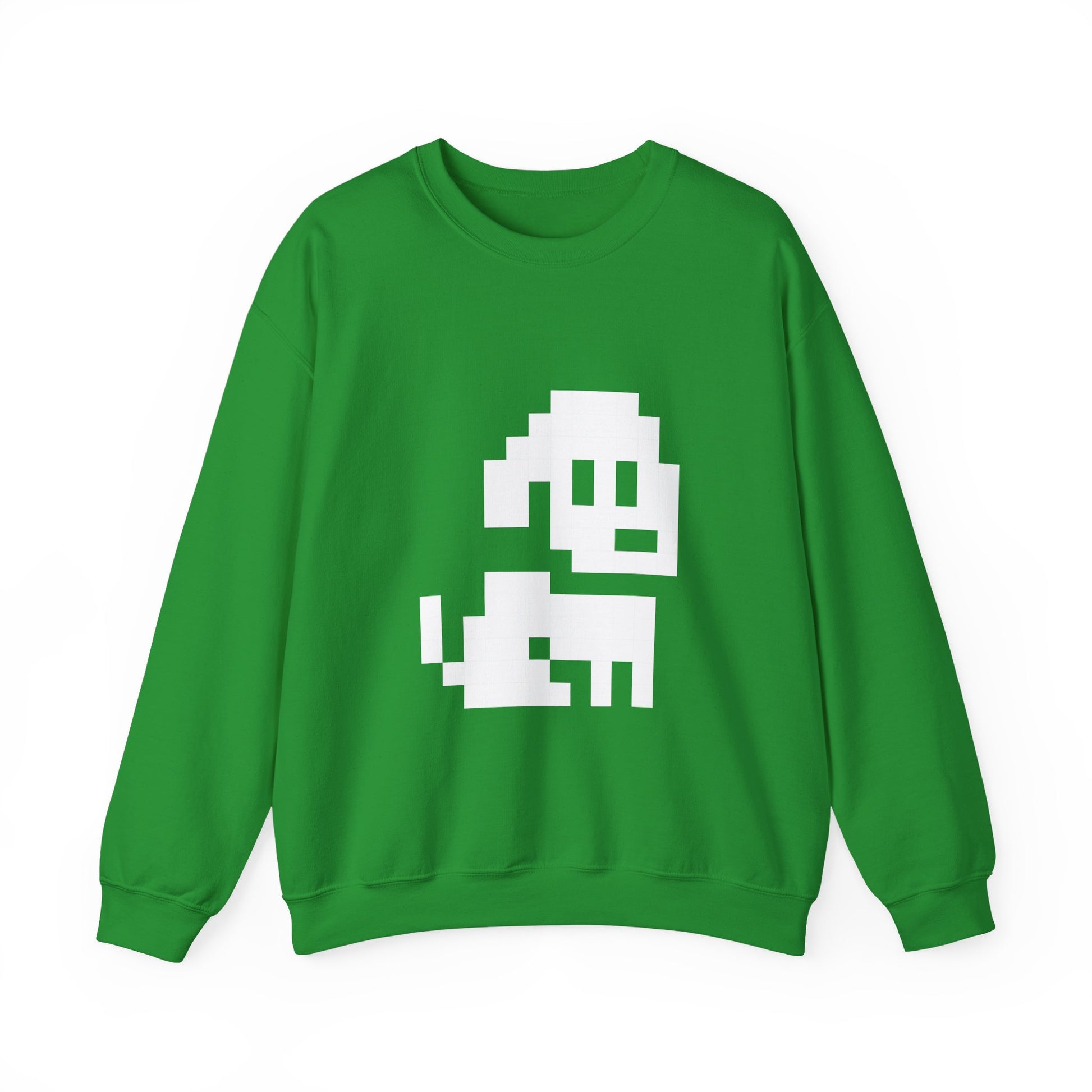 Pixel Dog Unisex Sweatshirt in green 