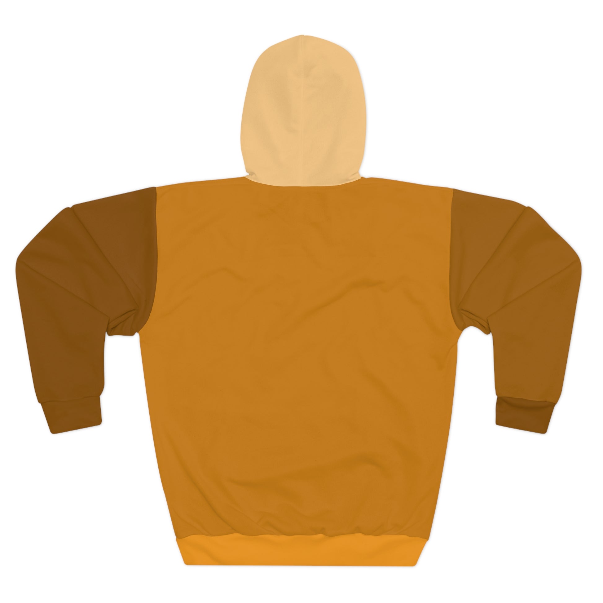 Cinnamon Unisex Hoodie back view highlighting soft brown and tan panels and relaxed fit for cozy everyday wear