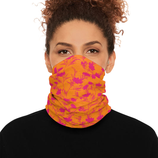 Tube Scarf - Pink and Orange Floral Pattern