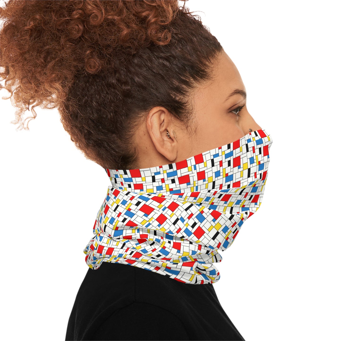 Tube Scarf Mondrian Inspired Pattern