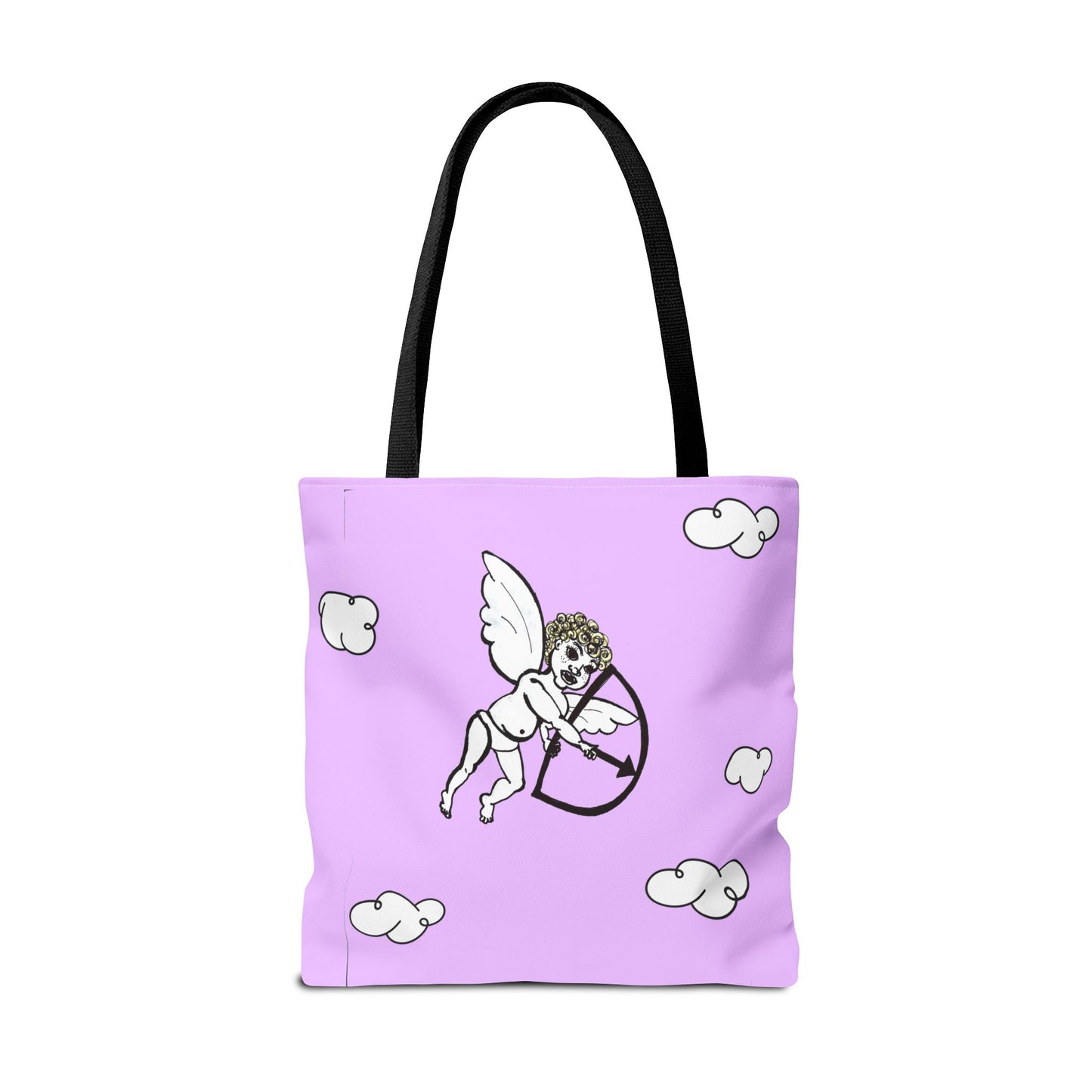 Hand-Drawn Cupid Tote Bag – Romantic & Stylish Carry-All