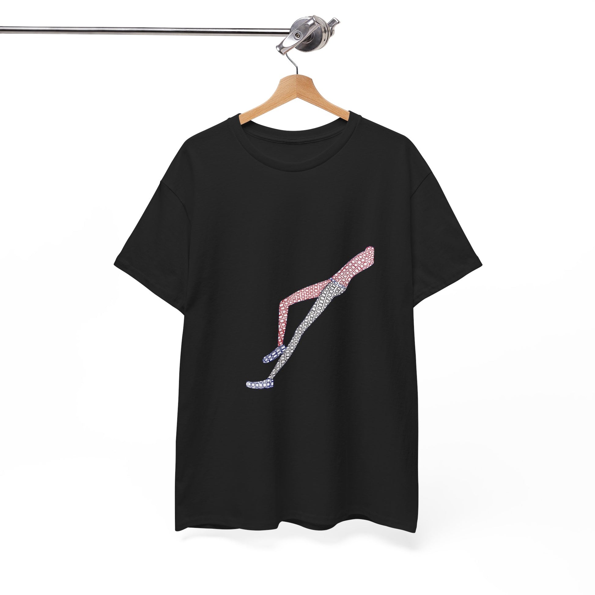 Black Shapes in Shapes T-Shirt on hanger front view