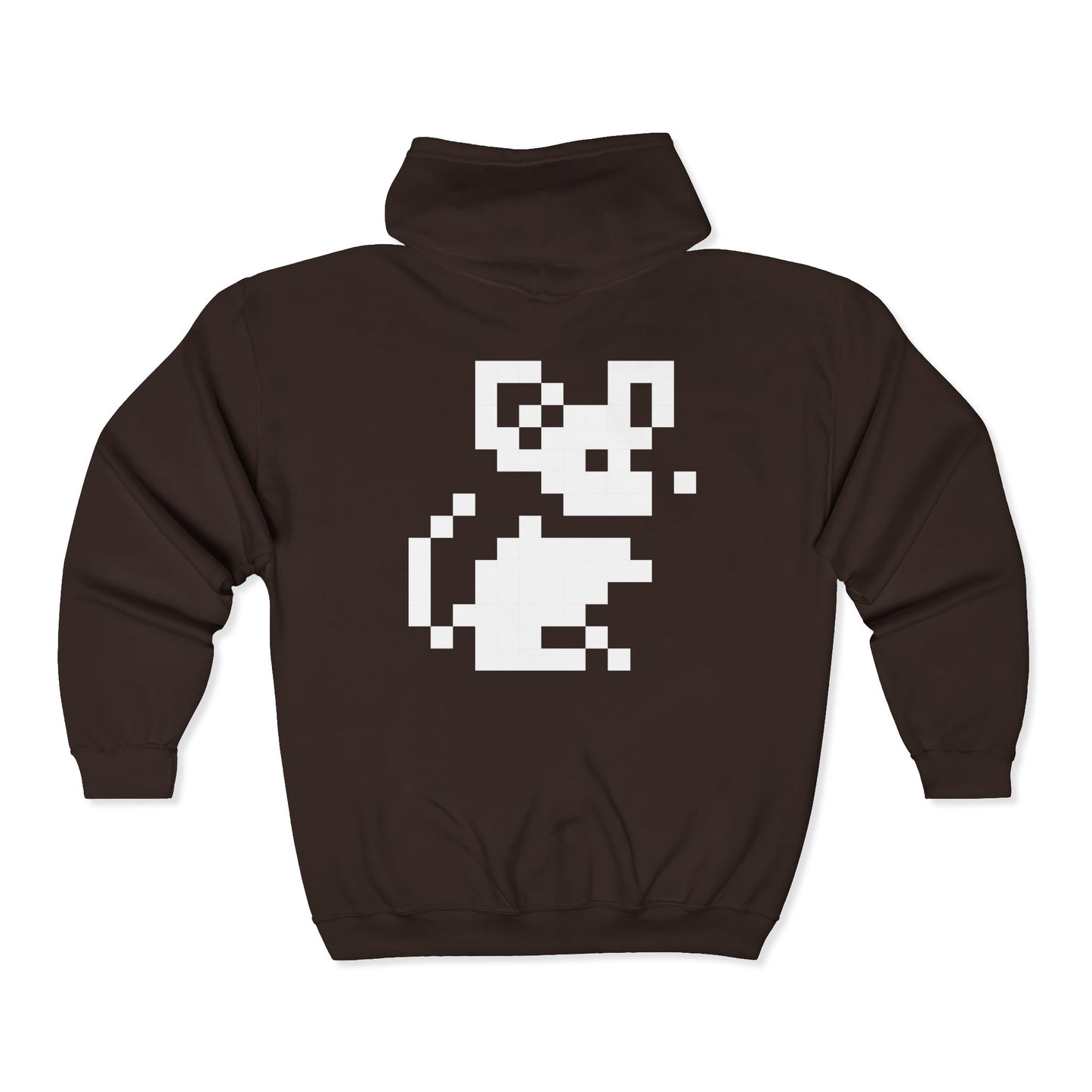 Pixel Mouse Unisex Zip Hoodie