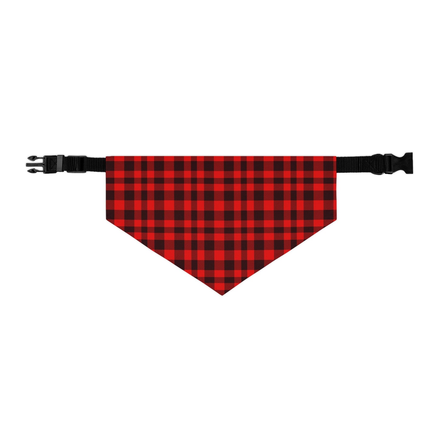 Red & Black Plaid Pattern - Pet Bandana Collar