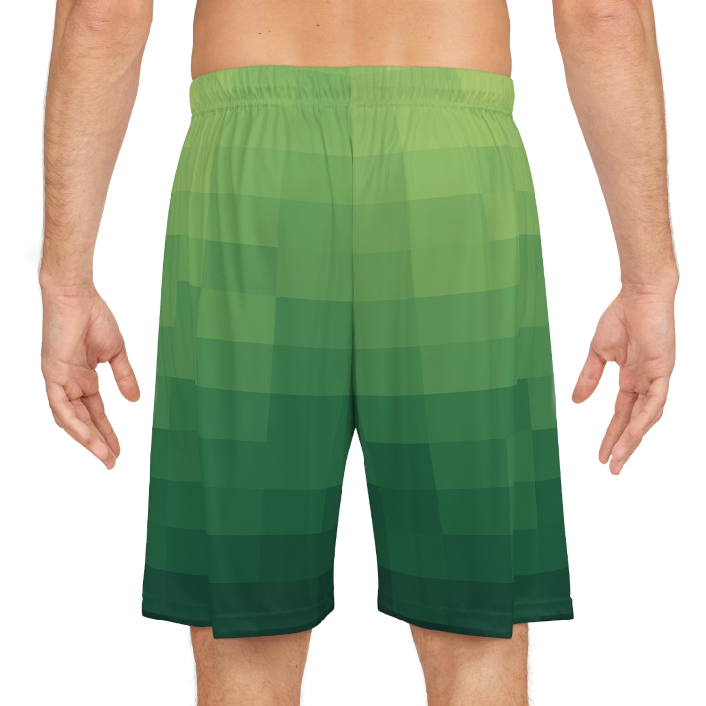 8-bit Green Basketball Shorts