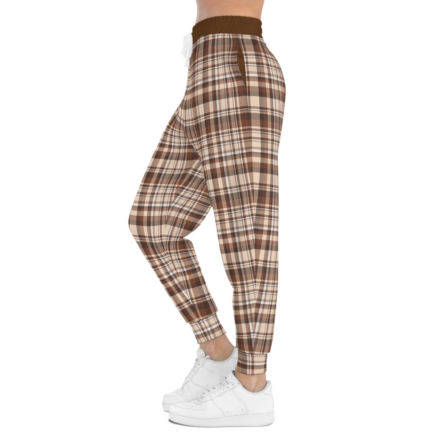 Brown Plaid Joggers