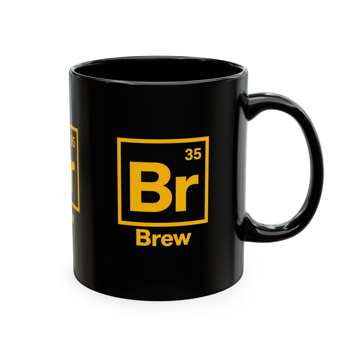 Brew Chemistry Coffee Mug – Black Ceramic, 11 oz