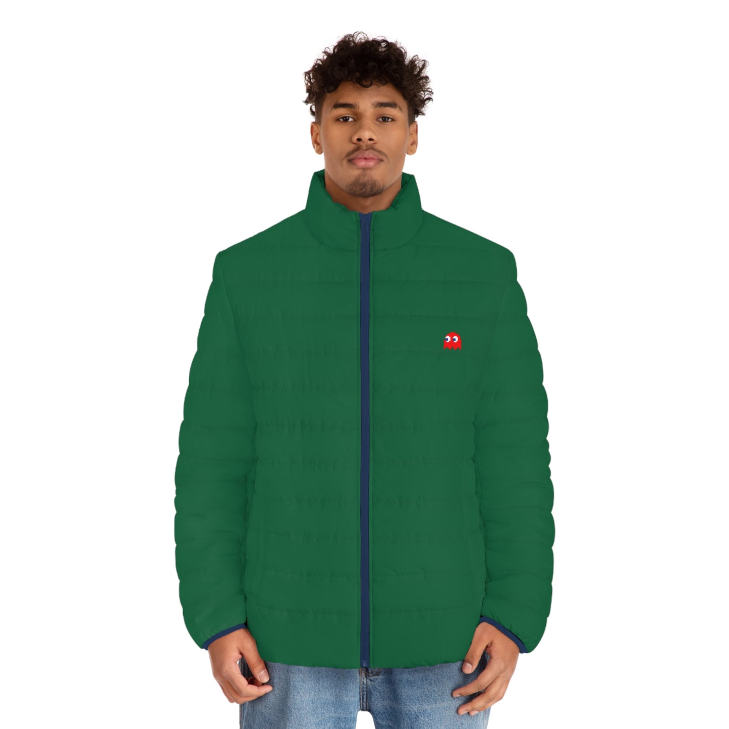 Blinky Men’s Green Puffer Jacket Lightweight Winter Coat