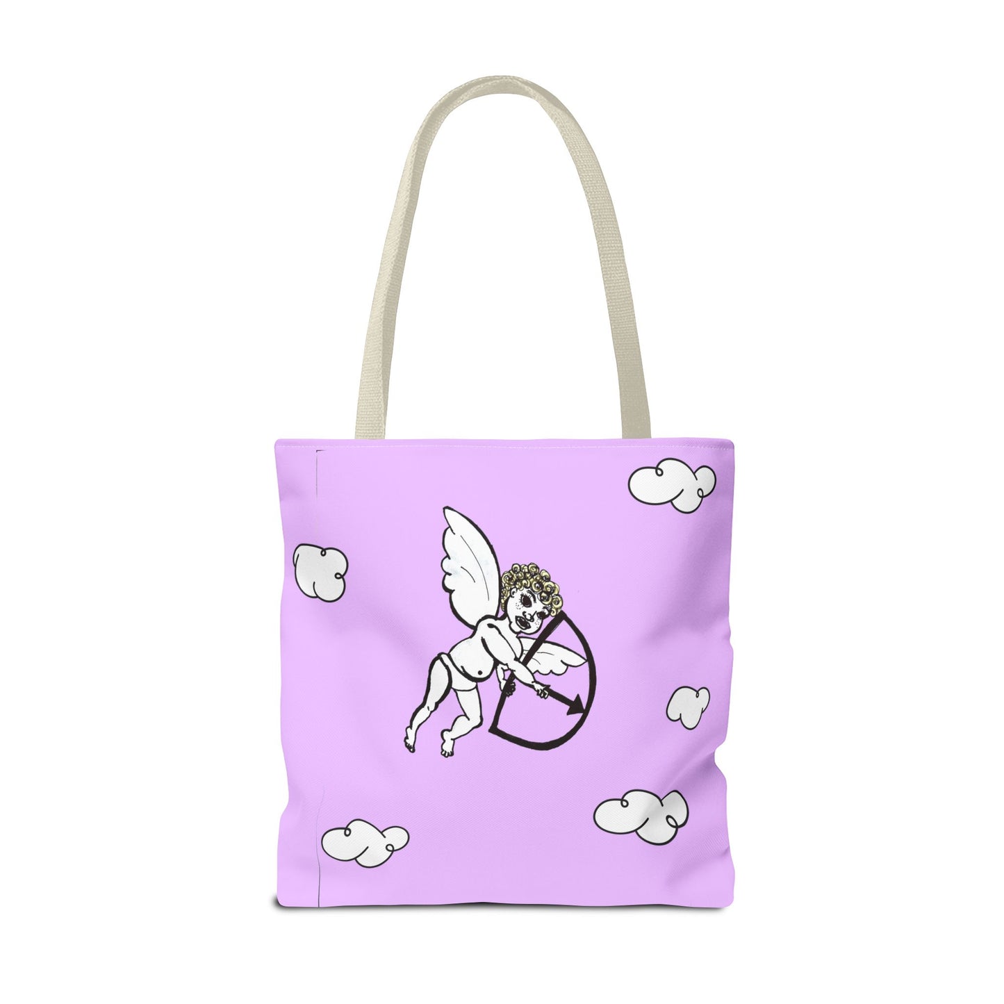 Hand-Drawn Cupid Tote Bag – Romantic & Stylish Carry-All