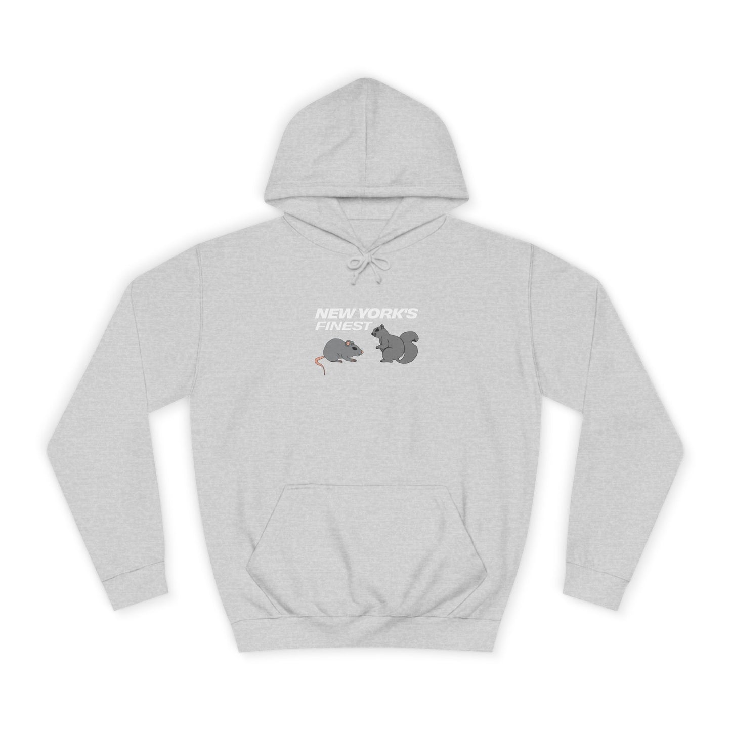 grey new york hoodie new york’s finest graphic hoodie front view