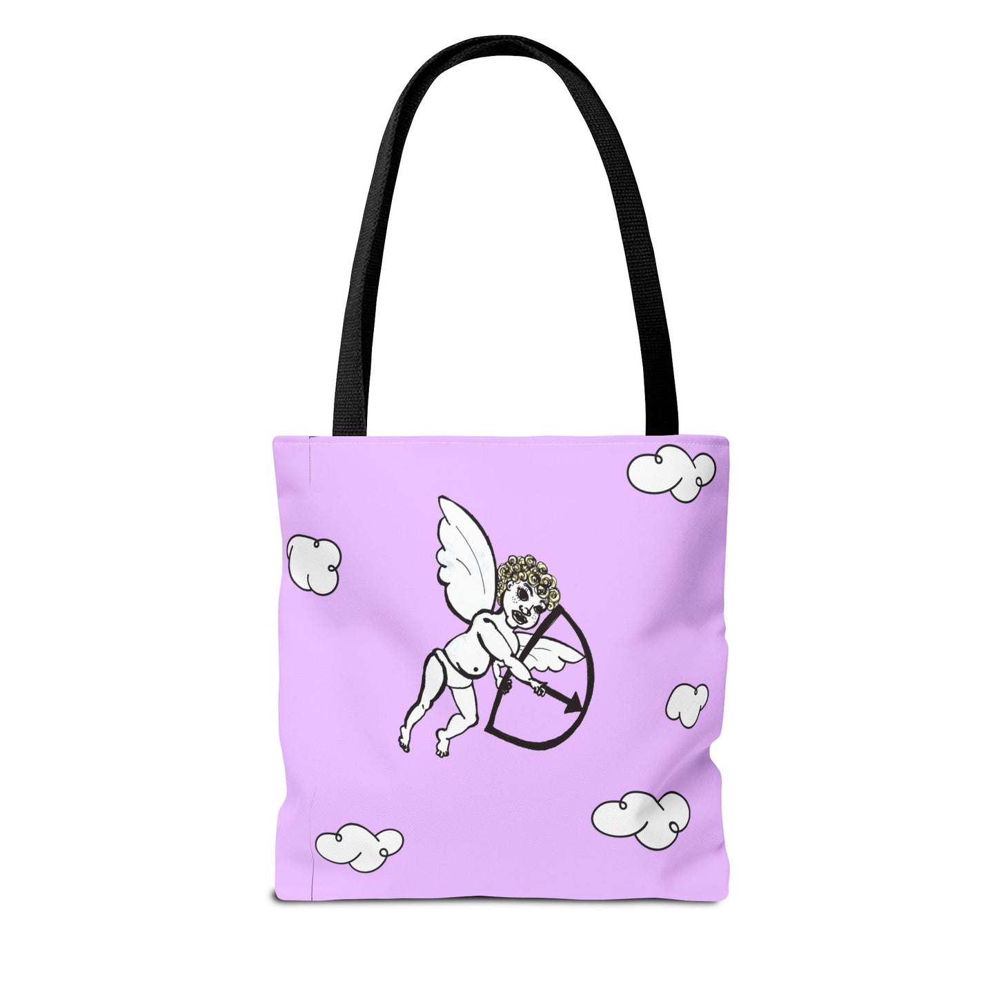 Hand-Drawn Cupid Tote Bag – Romantic & Stylish Carry-All