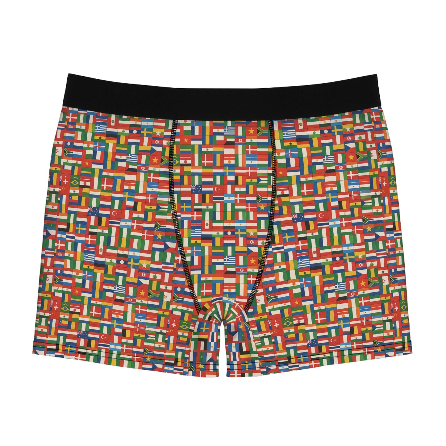 global flags mens boxer briefs underwear front product image multicolor international print
