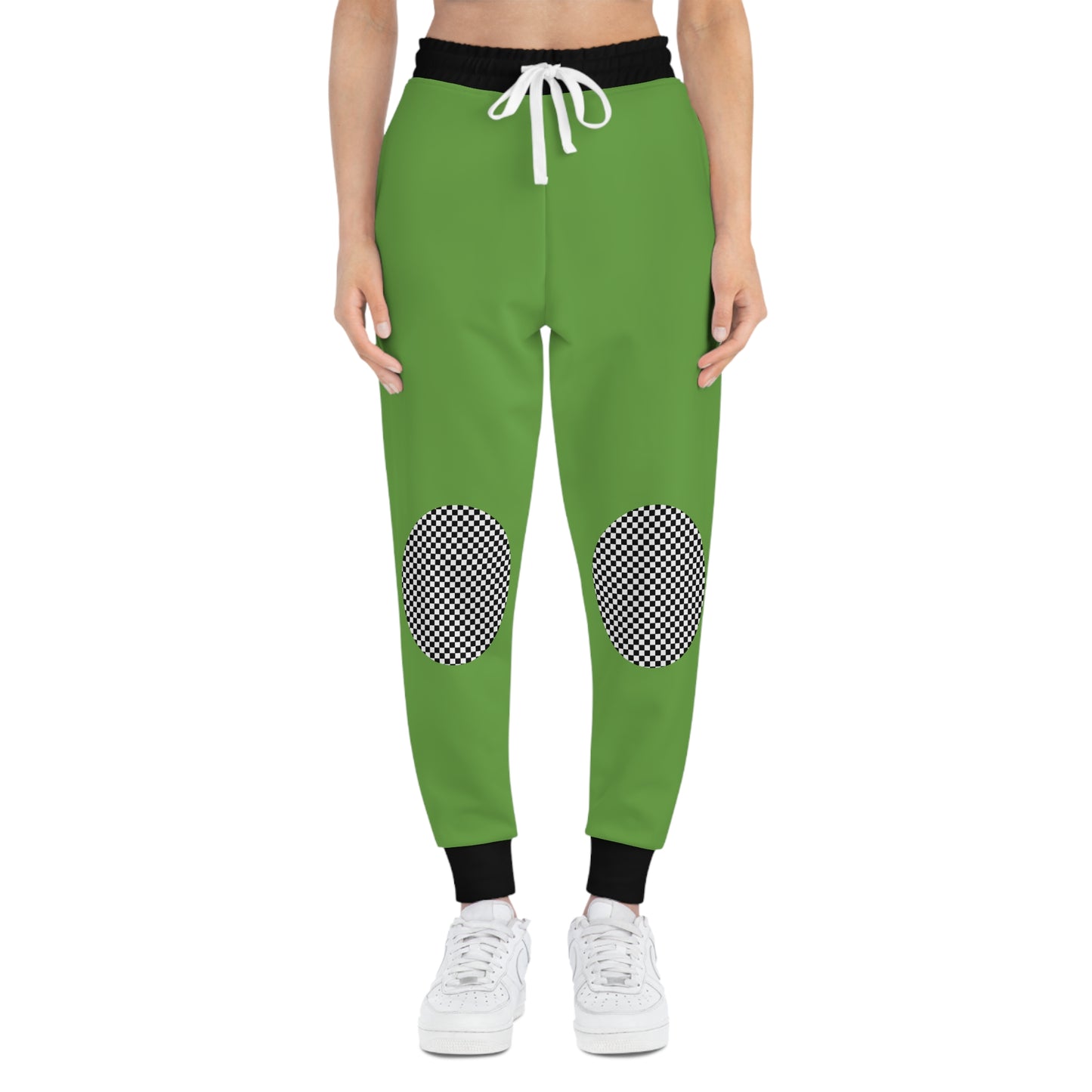 Checkered Knees Green Joggers