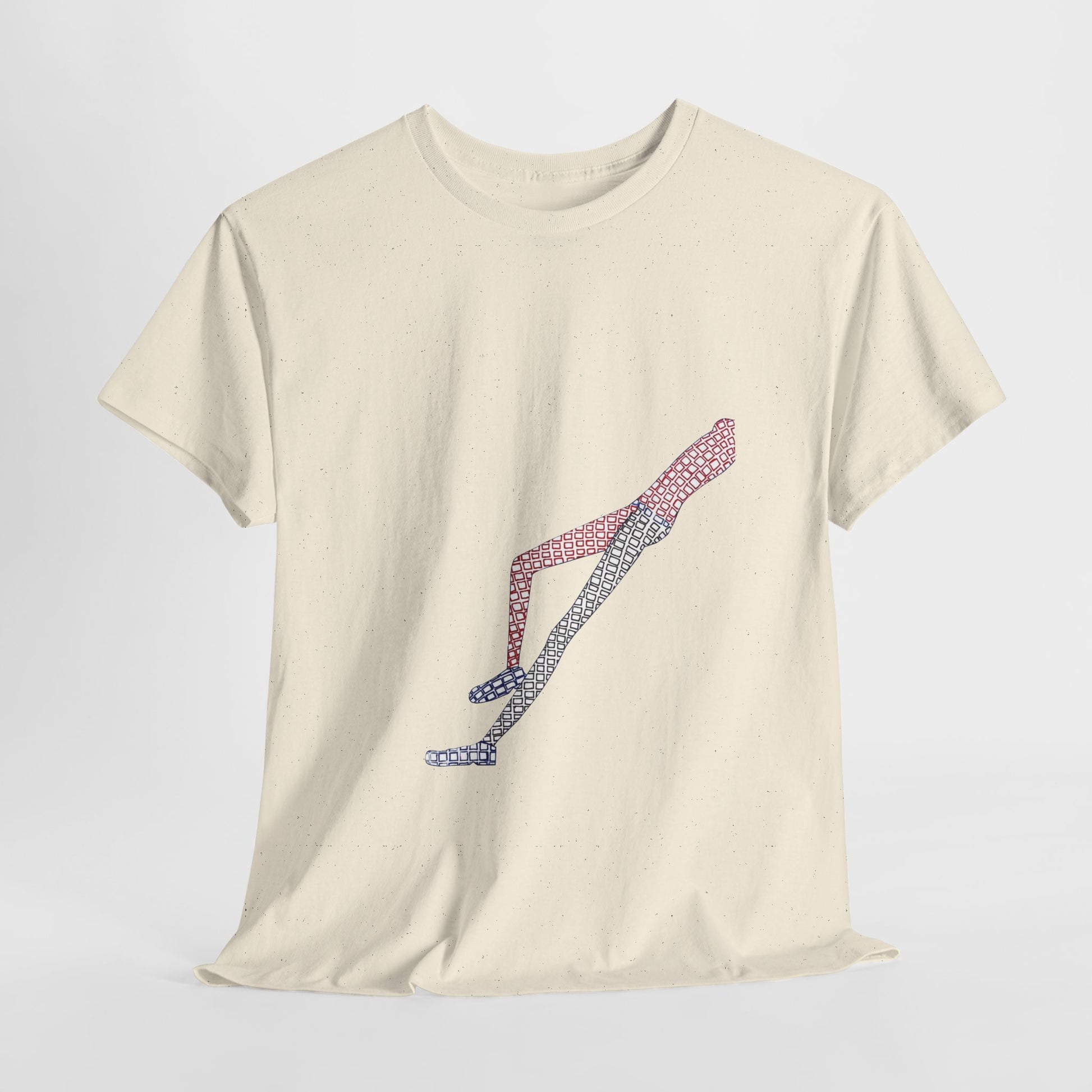 Cream Shapes in Shapes T-Shirt flat lay front view