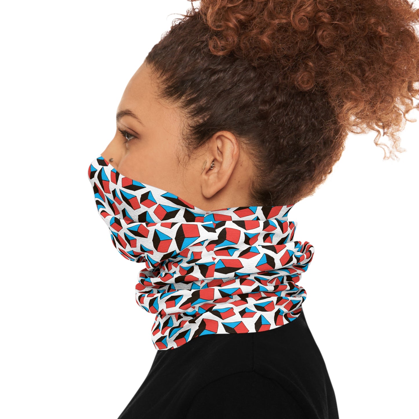 Tube Scarf - Geometric Shapes Pattern