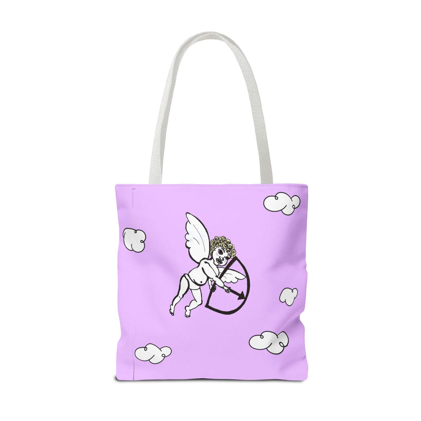 Hand-Drawn Cupid Tote Bag – Romantic & Stylish Carry-All